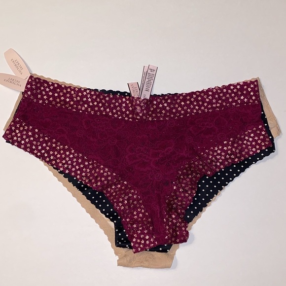 Lg NWT Victoria's Secret Panty Sheer Lace HipHugger Beige Angel’s Secret Embrace - Picture 9 of 11